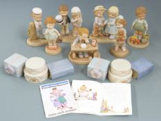 Nine Mabel Lucie Attwell style figures, tallest 12cm