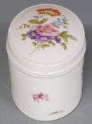 Rosenthal oval lidded casket decorated with flowers, H10cm, Coalport, Gaudy Welsh etc