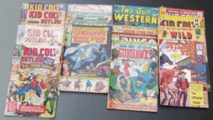 Sixteen Marvel comics and similar comprising Kid Colt Outlaw 131, 136, 138 and 145, Western