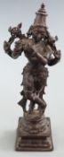 An 18thC Thai/Nepalese Vishnu figure, 16cm tall