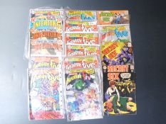 Fifteen DC comics comprising Secret Six 4-6, Inferior Five 1 x2, 11 x2, 12, 62 x2, 63 x3 and 65 x2