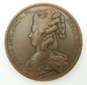 Marie Antoinette and Louis XVI commemorative medallion by B.Duvivier, diameter 41mm