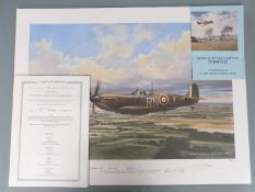 Set of 12 Geoff Nutkins signed limited edition (all 58/525) Battle of Britain prints, each signed by