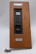 A 1950s GPO stamp machine manufactured by National Automatic Machines Ltd, 99 Cobbold Road,