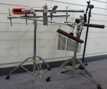 Percussion stands to include Dixon, with 'Treeworks' Nashville 27 bar single row chime and LP 5½