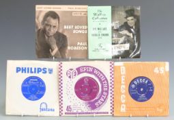 Approximately 90 singles from the late 1950s and early 1960s including Elvis Presley - Paralyzed (