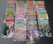 A run of twenty-five Marvel Comics Power Pack comprising 1 Holiday Special and 2-25.