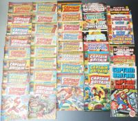 Fifty-four Marvel comics comprising Captain Britain 1-15, 17-19, 22, 23, 25, 28, 29, 31, and seven