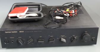 Harman/Kardon HK6150 integrated amplifier with cables and WD hard drive