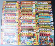 Forty-two Marvel comics The Titans 1-21, 24, 26, 28-32, 34-41, 44, 46-48, 55, 56 and 58.