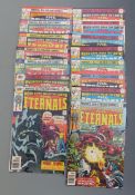 A run of sixteen Marvel Comics The Eternals 1-16.