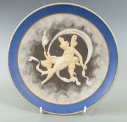 Villeroy and Boch relief moulded/pate sur pate style cabinet plate decorated with angels and