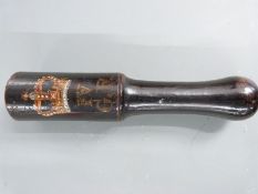 George IV truncheon with crown above IV GR, length 18cm