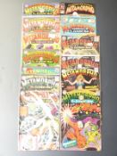 Thirteen DC comics Metamorpho The Element Man comprising 2, 3, 7-9, 13-16 and 58 x2, 1st Issue