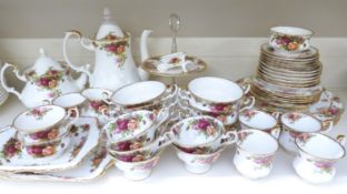 A collection of Royal Albert Old Country Roses dinner and tea ware, approximately 49 pieces