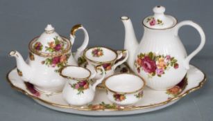 A collection of Royal Albert Old Country Roses miniature teaware etc