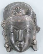 Chinese wall plaque depicting Guanyin, 15 x 10cm