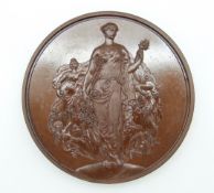 Victorian Royal Horticultural Society of London bronze medal designed by William Wyon, ARA, Royal