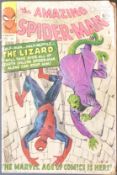 Marvel comic The Amazing Spider-Man #6 first appearance of The Lizard, 1963.