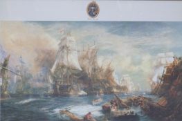 After William Lionel Wylie R.A, (1851-1931) limited edition 876/1000 print, Trafalgar 2:30pm, 67 x