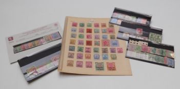 Gwalior and other Indian state stamps on stockcards and album sheet
