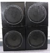Four matching speakers, cone approximately diam 29cm