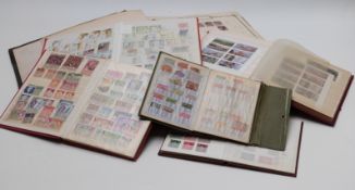 Victoria Philatelic Album of Commonwealth stamps and five small stockbooks