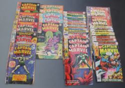 Twenty-six Marvel Comics Captain Marvel comprising 1 Out Of The Holocaust A Hero, 2, 5 x2, 8 x2, 9