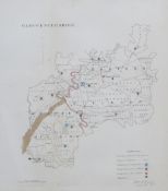1832 Map of Gloucestershire by Robt. K. Dawson, with report on proposed division of Gloucester to