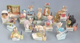 Fifteen Border Fine Arts Beatrix Potter figures in boxes