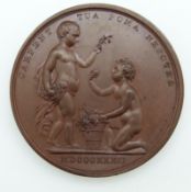 William IV bronze medal for the Royal Horticultural Society of Cornwall 1832, designed by William