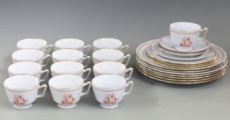 Collection of Spode Trade dinner and tea ware decorated in Trade Winds pattern including seven