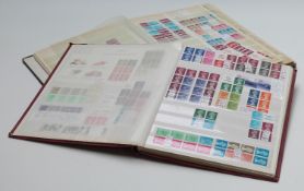 Two stockbooks of mainly Machin stamps, mint singles and blocks