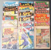 Seventeen DC comics comprising Big Town 9, 41, 43 and 44, Mr District Attorney 20 and 54, I-Spy 50