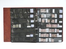 A stockbook of GB Victoria and Edward VII stamps in a ring binder. Includes range of surface printed