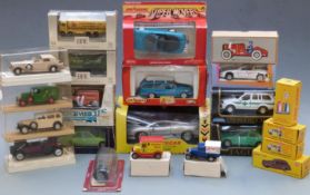 Twenty-two various diecast model vehicles including Solido, Atlas Edition Dinky Toys, EFE,