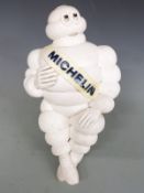 Wall mounted Bibendum Michelin hollow plastic advertising figure, H52cm
