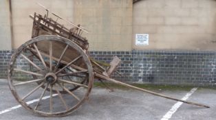 19thC or early 20thC two wheel horse drawn cart or gig