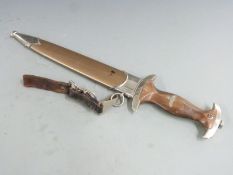German Third Reich Nazi SA dagger etched 'Alles fur Deutschland' and Jos Schlimbach makers to 22cm