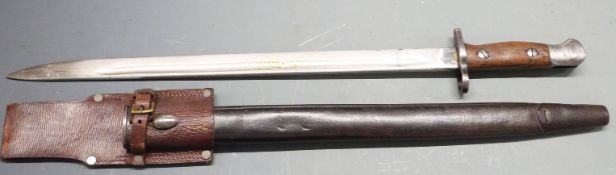 British 1907 pattern sword bayonet, clear stamp to ricasso, 7.N.STF 60 (North Staffordshire