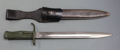 German 88/98 pattern Ersatz all steel knife bayonet with pressed steel hilt and upswept quillon,
