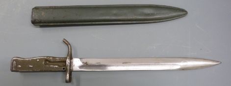 German 88/98 pattern Ersatz all steel knife bayonet with pressed steel hilt and upswept quillon,