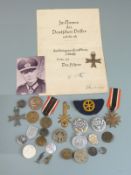 Quantity of WWII German medals, pins and other insignia
