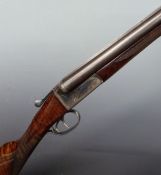 AYA Yeoman 12 bore side by side shotgun with chequered grip and forend, double trigger and 28 inch