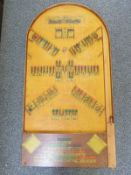 Monopoly bagatelle board with the original money and playing pieces, 103cmx54cm