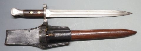 British 1888 pattern Mk1 second type bayonet, Wilkinson makers and clear stamps to ricasso and