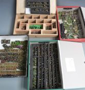 A very large collection of 15mm scale hand painted white metal war gaming soldiers.