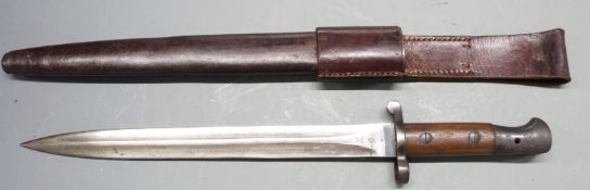 British 1903 sword bayonet, clear stamps to ricasso including Enfield makers mark and pommel, OTC (