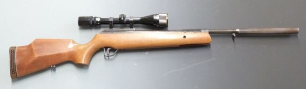 Theoben Sirocco .177 air rifle with semi-pistol grip, raised cheek piece to the stock, sling
