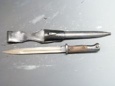 German 84/98 pattern bayonet with flashguard, Gottlieb Hammesfahr Solingen Foche to ricasso, 25cm